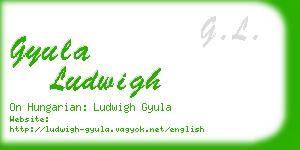 gyula ludwigh business card
